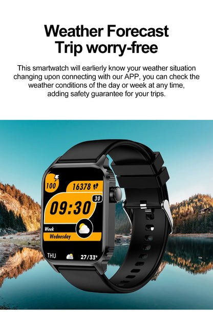 TG08 Smart Watch, 1.85"Smartwatch for Men Women (Answer/Make Call), Fitness Tracker with 100+ Sport Modes, Waterproof Watch.