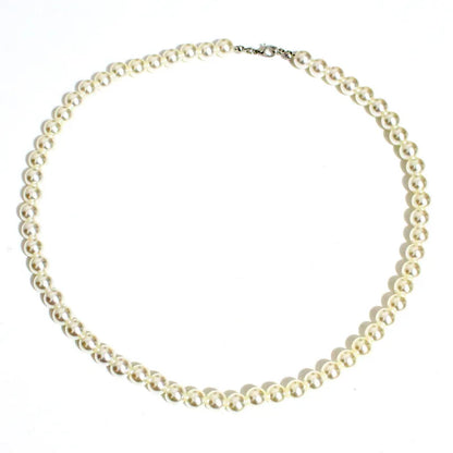 Pearl Necklace Women Men Classic Handmade Strand Bead Jewelry Luxury Trendy Choker Party Gift