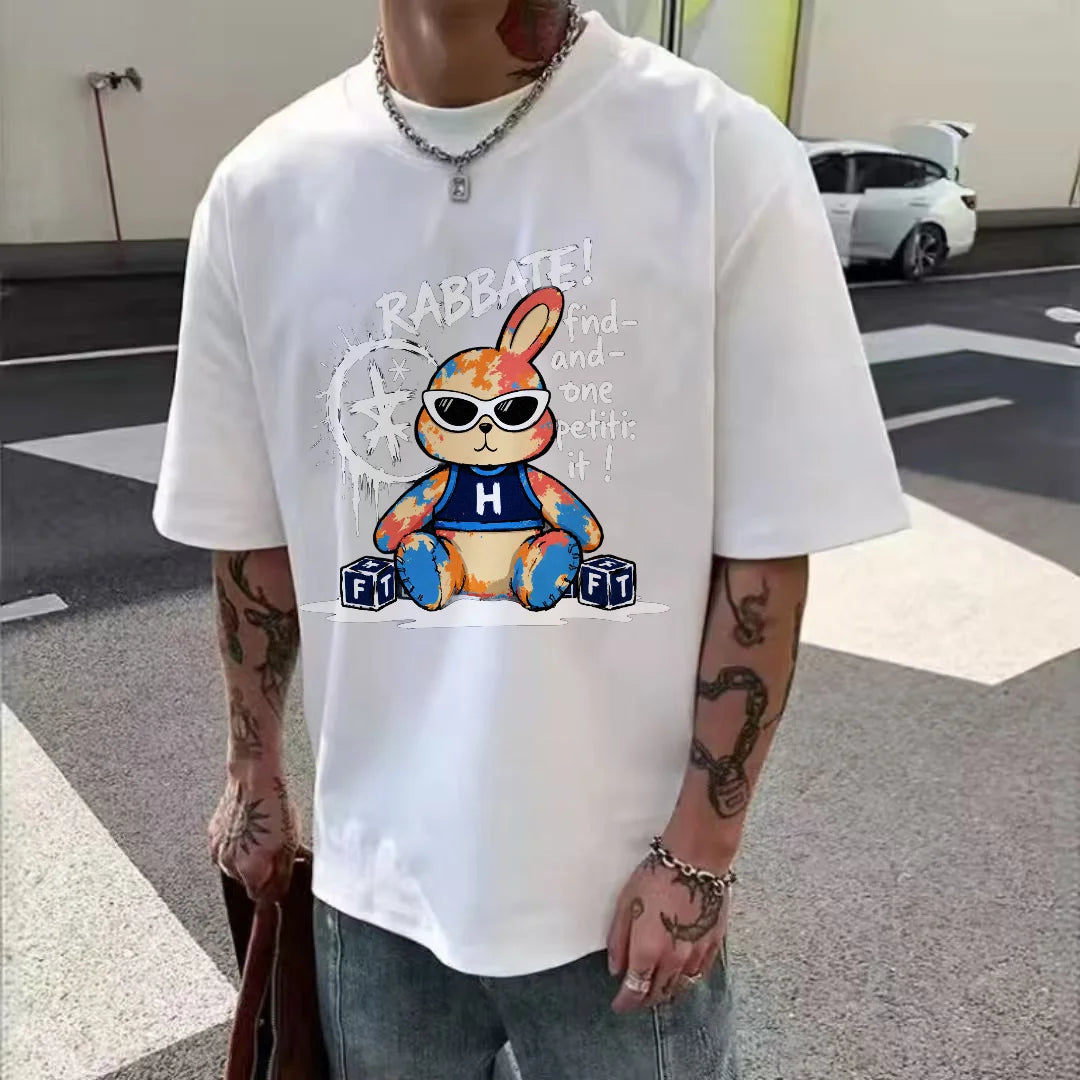 T-shirt - casual round neck cotton summer short sleeved top pattern for men and women teenagers and men new unisex printed