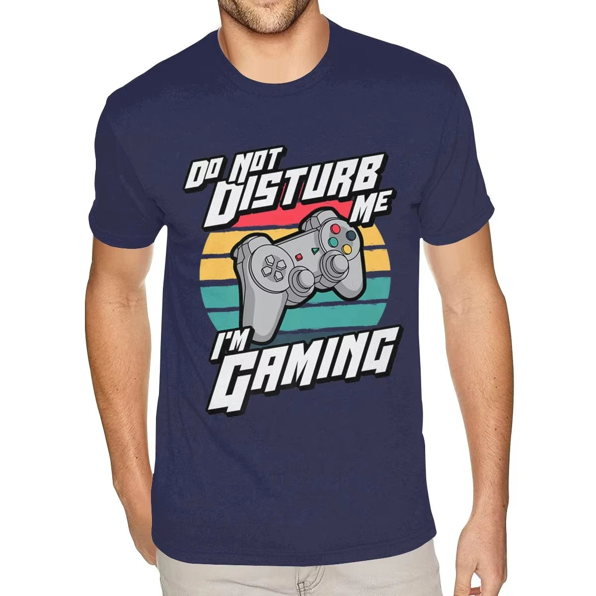 Design Your Own Shirt Do Not Disturb I'm Gaming. Video Games Funny Gamer T Shirt Short Sleeve for Man  Black Tshirt