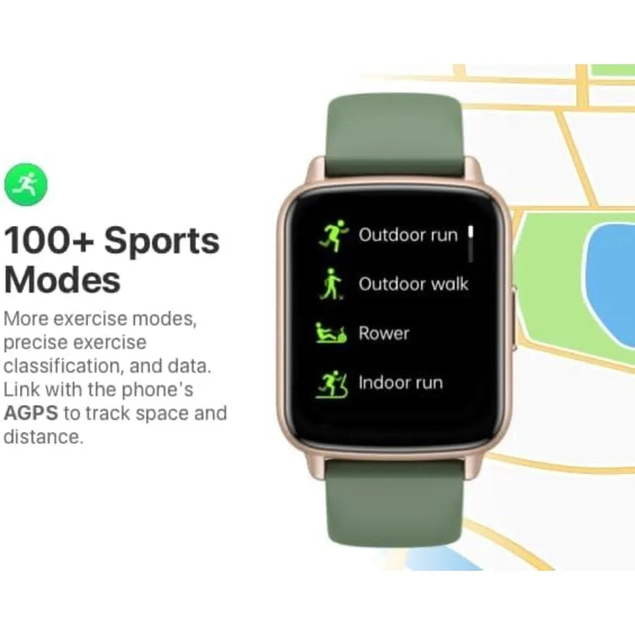 Smart Watch 1.83HD Smartwatches for Men Women Answer Make Call Fitness Watch with 100+Sports Modes Heart Rate Pedometer Sleep M