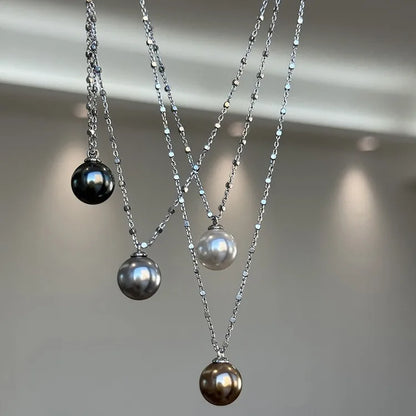 Pearl Necklace for Women 2025 New Style Simple Temperament Collarbone Chain Niche High-end Feeling