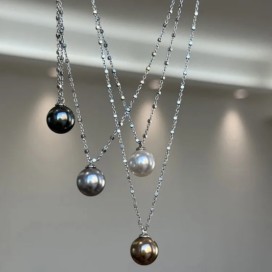 Pearl Necklace for Women 2025 New Style Simple Temperament Collarbone Chain Niche High-end Feeling