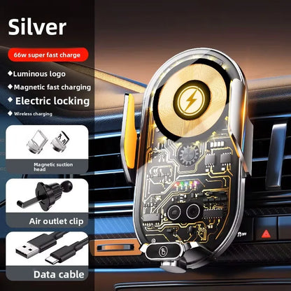 Smart Sensor Car Phone Wireless Charger 15W Fast Charging Auto-Clamping Car Phone Holder For IPhone And All Enable Android