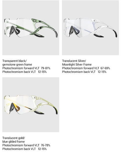 Kapvoe Cycling Sunglasses Photochromic Sports Eyewear UV400 Men MTB Eyewear Outdoor Running Goggles Hiking Sunglasses Sports