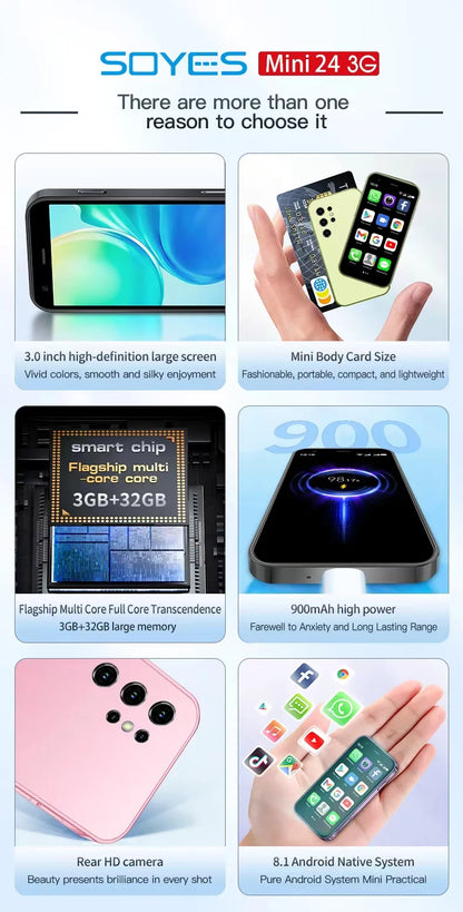 Mini 24-inch smart phone dual SIM dual standby dual SIM dual standby all network universal global version