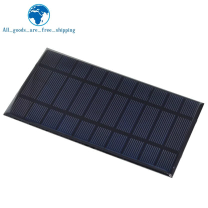 Smart Electronics 400mA 5V 2W Solar Cells Solar Panel Phone Charger Home Improvement 142mm*85mm Polycrystalline Silicon