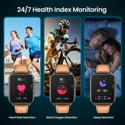 Smart Watch for Men Fitness Tracker: 1.96 Military Smartwatches with Bluetooth Call Three Lights Flashlight Watch Compatible An