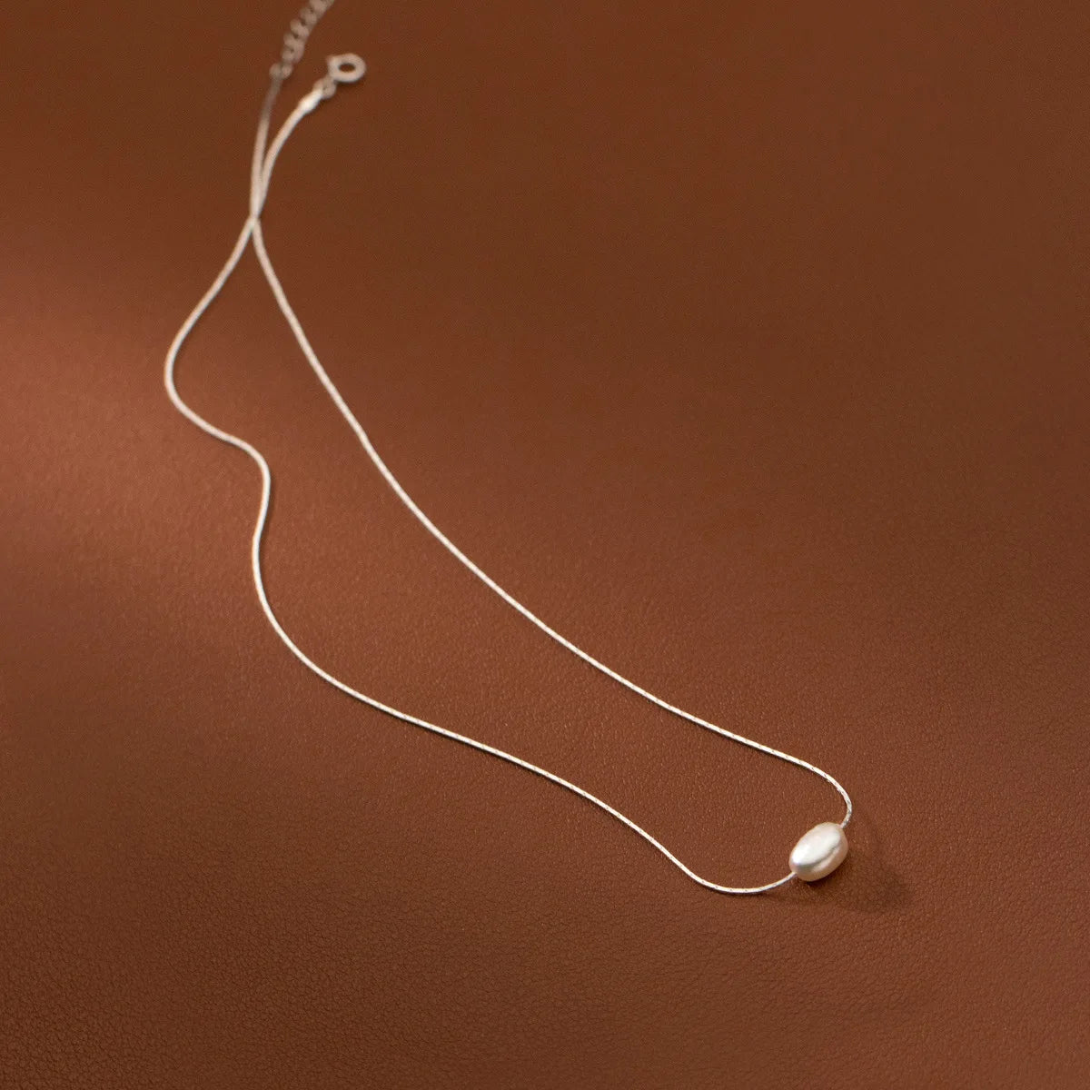 Woman Pearl Necklace For Women On Neck Silver 925 Chain Necklaces Female Pearl Pendant Girls Fashion Jewelry Elegant