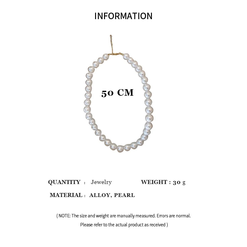 Imitaition Pearl Necklace for Women Simple Fashion Collarbone Chain White Choker Necklaces Designer Wedding Jewelry Wholesale