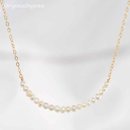 Natural Pearl Necklace Handmade Jewelry Choker  925 Silver Gold Filled Pendants Boho Collier Femme Kolye Collares Necklace