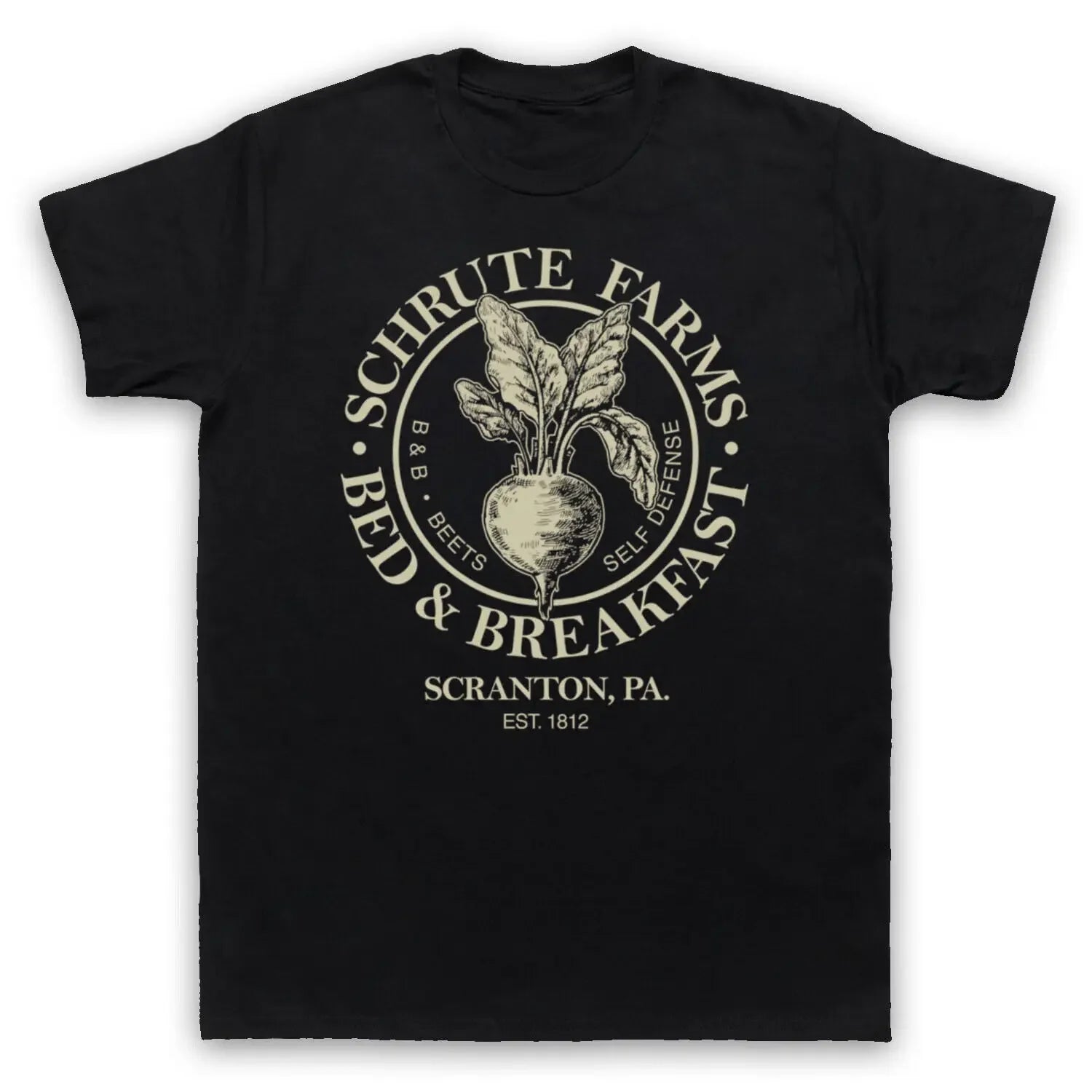 2025 T-shirts Are Selling Well in Summer THE OFFICE SCHRUTE FARMS BED & BREAKFAST Round-neck Short-sleeved T-shirt Mens T Shirts