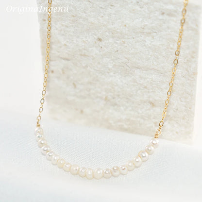 Natural Pearl Necklace Handmade Jewelry Choker  925 Silver Gold Filled Pendants Boho Collier Femme Kolye Collares Necklace