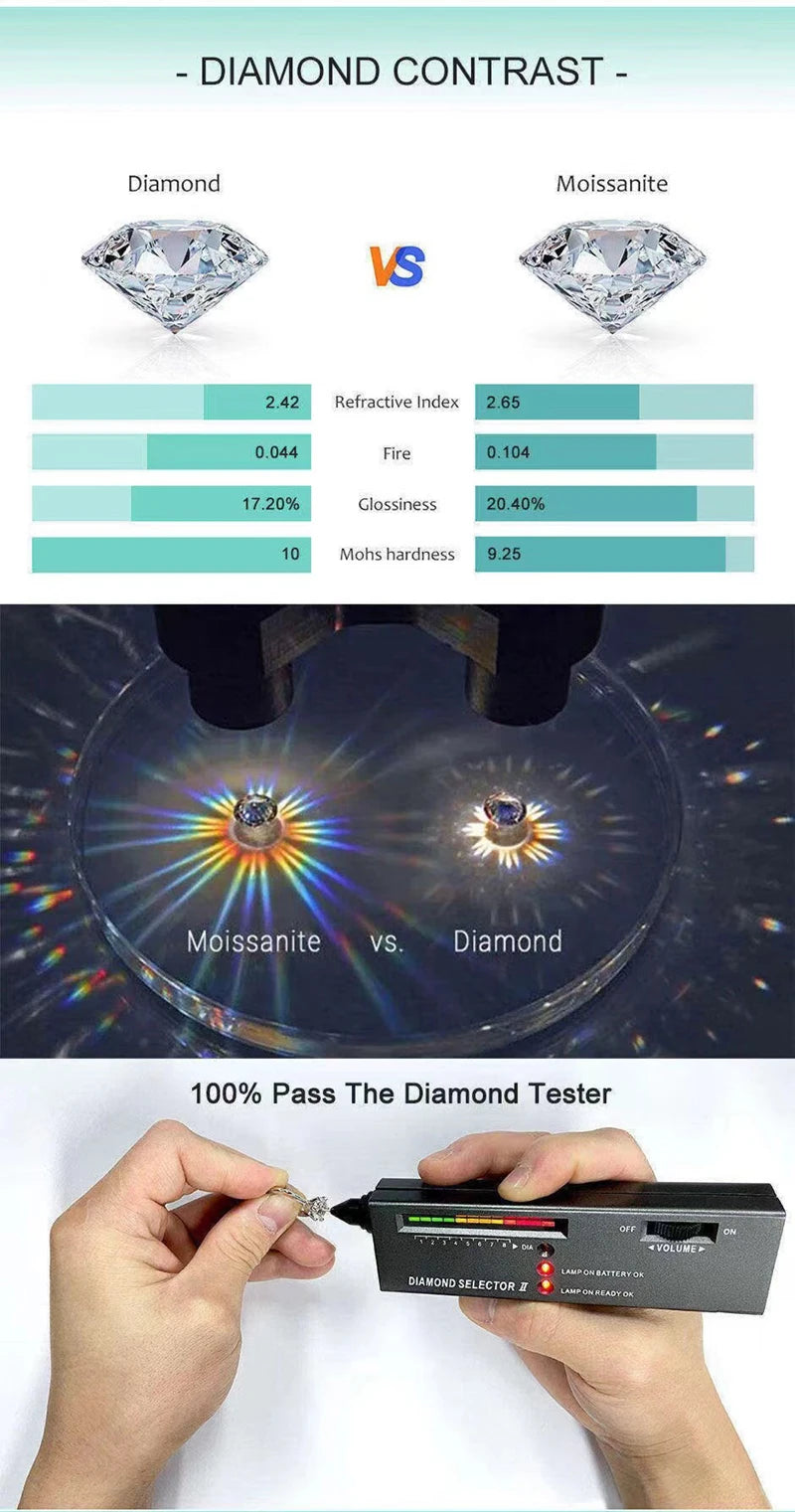 Hiphop Punk Iced Out Real Moissanite Sunglasses 925 Sterling Silver Bling Lab Diamond Eye Glasses Wood Frame Pass Tester