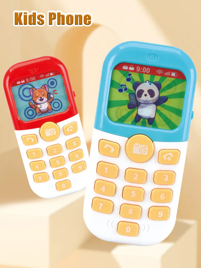 Smartphone Toys, Baby Phone with Music and Light Sound Interact Simulate Making Phone Calls, Gifts for Kids not Include Battery