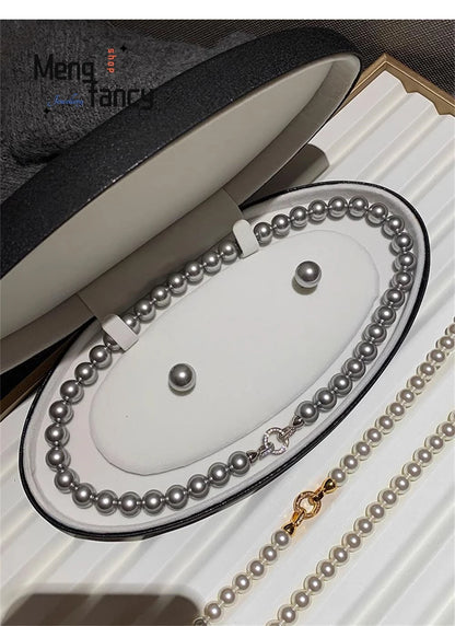 Natural Freshwater Pearl Necklace Simple Exquisite Elegant Luxury Fashion Fine Jewelry Sexy Young Girls High-grade Holiday Gifts