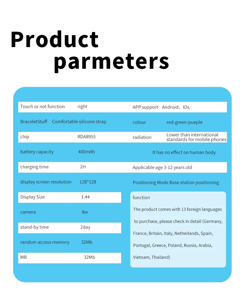 Children's Smart Watch Girl Boy-Smart Watch Children's Watch Age 4-12 Years Old, Intelligence Learning Game Camera Micro Chat Al