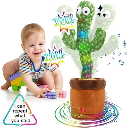 Smart Cactus That Can Dance and Speak, Interactive Learning and Music Toys for Children, Supporting Charging and Battery Models