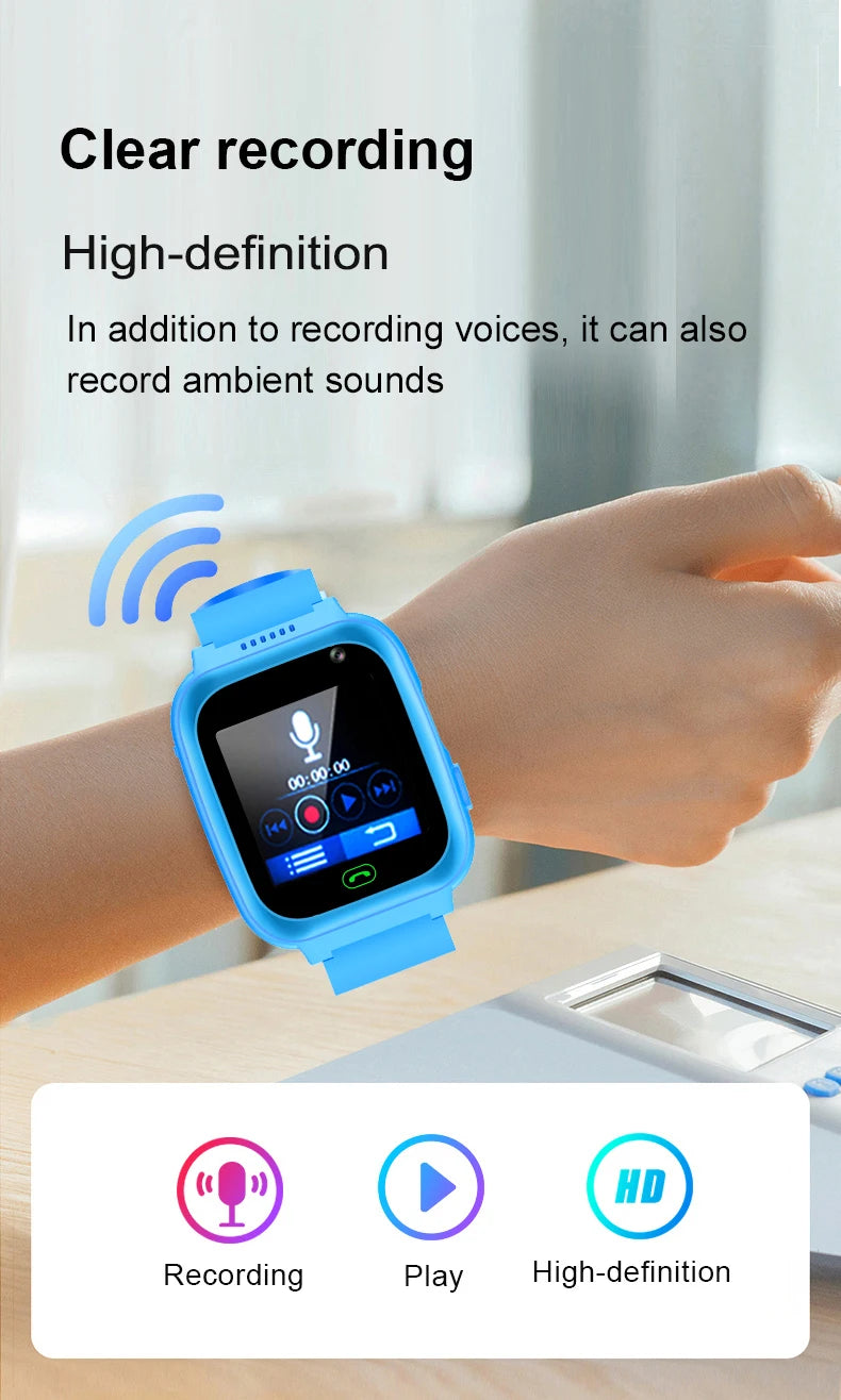 2g Kids Smart Phone Watch Phone Call SOS Video Music Player Camera Games Flashlights Calculator Alarm Clock  Smartwatch Children