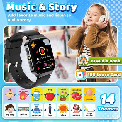 Smart Watch for Kid Age 4 5 6 7 8 9 10 Boys Girls Learning Toy with 26 Puzzle Game 1.69 Touch Screen HD Camera Video Music Play
