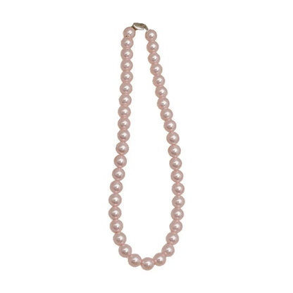 Pink Pearl Necklace for Women Charming Girl Gift Collar De Mujer Birthday Wedding Korean Fashion Jewelry Bulk Items Wholesale