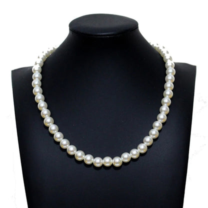 Pearl Necklace Women Men Classic Handmade Strand Bead Jewelry Luxury Trendy Choker Party Gift