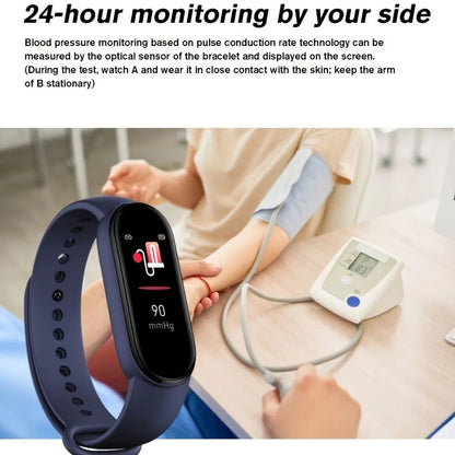 Unisex M6 Fitness Tracker; Smart Watch With Heart Rate Sleep Blood Oxygen Monitor; IP68 Waterproof Watch; Step Calorie Counter