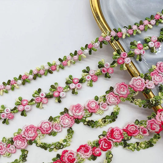 30Yards DIY Clothes Necklace Collars Sewing Handmade Decoration Accessories Embroidery Color Flower Tassel Lace Trim Barcode