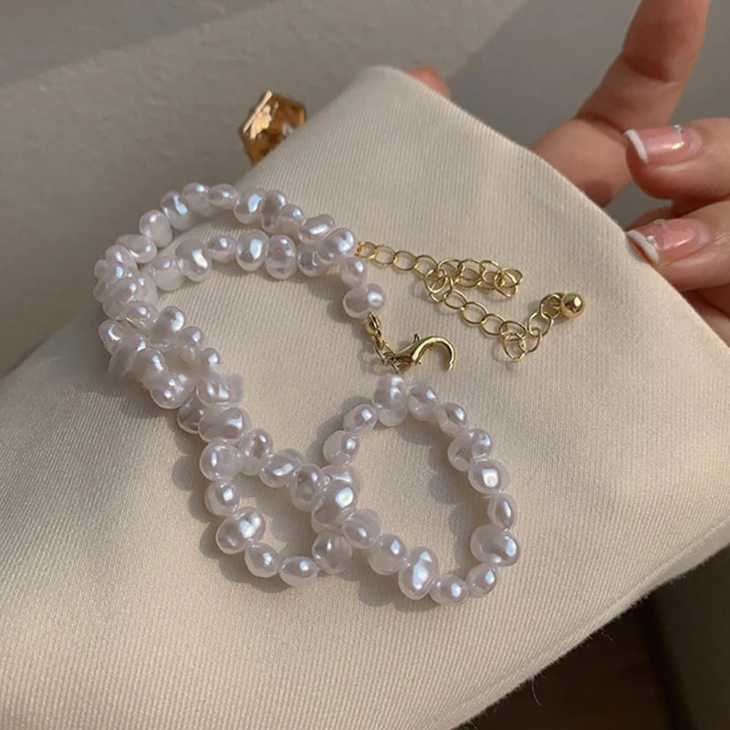 Imitaition Pearl Necklace for Women Simple Fashion Collarbone Chain White Choker Necklaces Designer Wedding Jewelry Wholesale