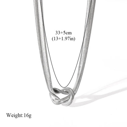 EILIECK Silver Color Cuban Chain Necklace For Women Girl Fashion New Party Gift Thick Neck Chain Waterproof Jewelry Bijoux