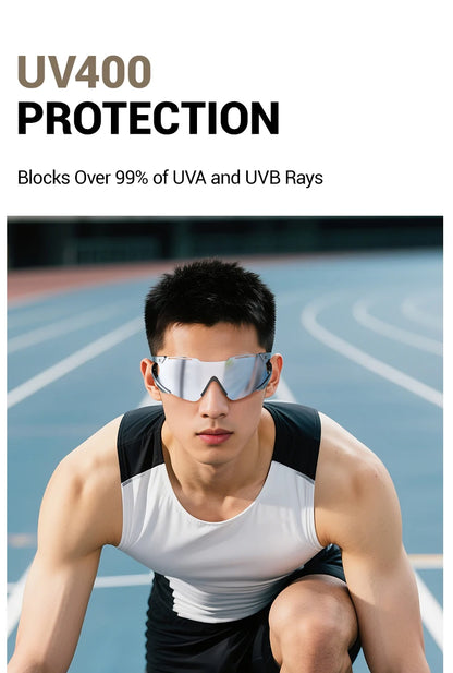 Kapvoe Cycling Sunglasses Photochromic Sports Eyewear UV400 Men MTB Eyewear Outdoor Running Goggles Hiking Sunglasses Sports