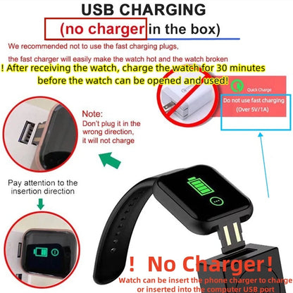 Smart Watch For Men Women Wristwatch Bluetooth Connect Phone Music Player Fitness Sport Bracelet Health Monitor Digital Watches