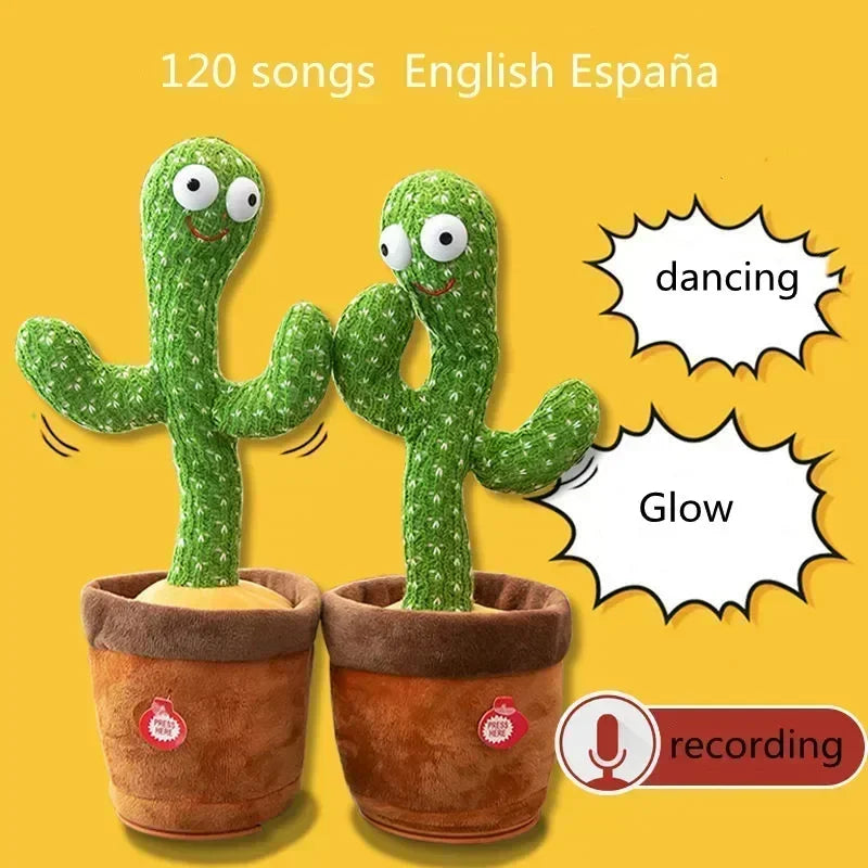 Smart Cactus That Can Dance and Speak, Interactive Learning and Music Toys for Children, Supporting Charging and Battery Models