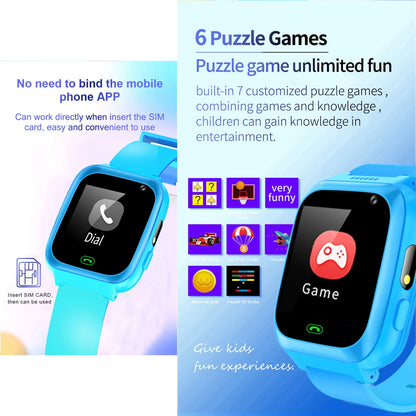 2g Kids Smart Phone Watch Phone Call SOS Video Music Player Camera Games Flashlights Calculator Alarm Clock  Smartwatch Children