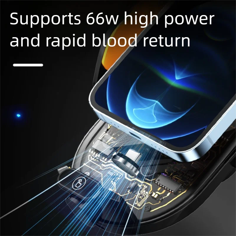 Smart Sensor Car Phone Wireless Charger 15W Fast Charging Auto-Clamping Car Phone Holder For IPhone And All Enable Android