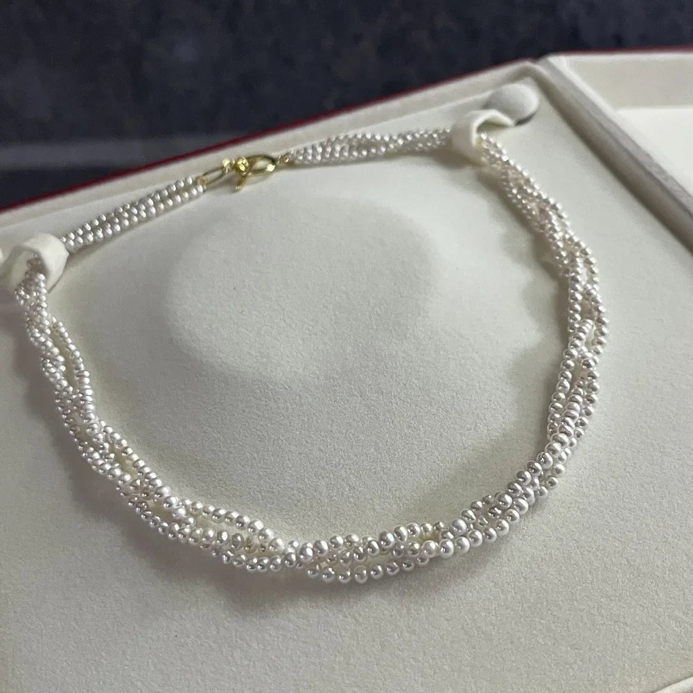 Pearl Necklace, Freshwater Baby Collarbone Chain, Niche Design Temperament, Versatile Necklace, Women's Jewelry