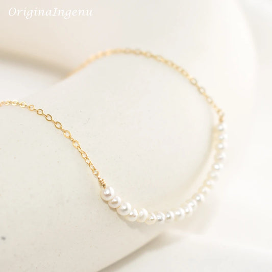 Natural Pearl Necklace Handmade Jewelry Choker  925 Silver Gold Filled Pendants Boho Collier Femme Kolye Collares Necklace