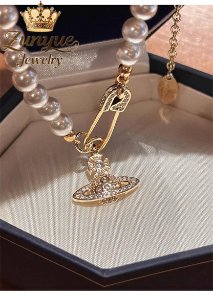 Natural Freshwater Pearl Necklace Exquisite High-end Sexy Young Girls Holiday Gift "ins High-end feel" Luxury Quality Jewelry