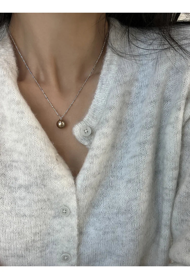 Pearl Necklace for Women 2025 New Style Simple Temperament Collarbone Chain Niche High-end Feeling