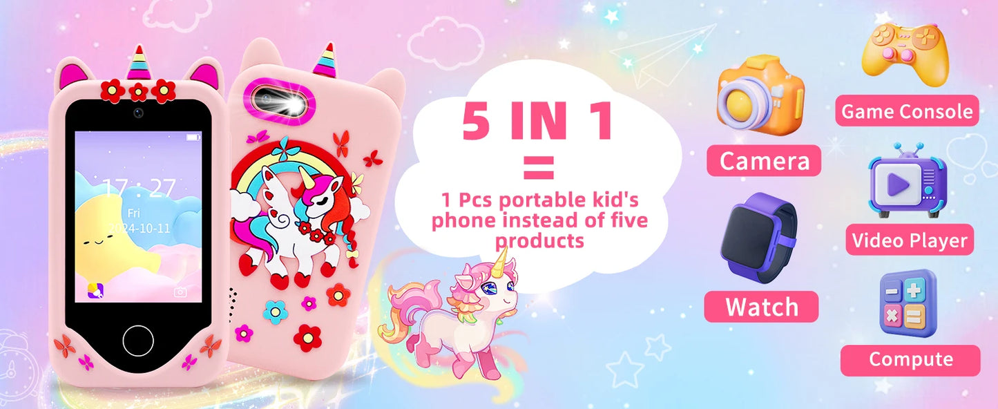 2g Kids Smart Phone Watch Phone Call SOS Video Music Player Camera Games Flashlights Calculator Alarm Clock  Smartwatch Children