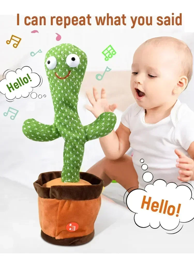 Smart Cactus That Can Dance and Speak, Interactive Learning and Music Toys for Children, Supporting Charging and Battery Models