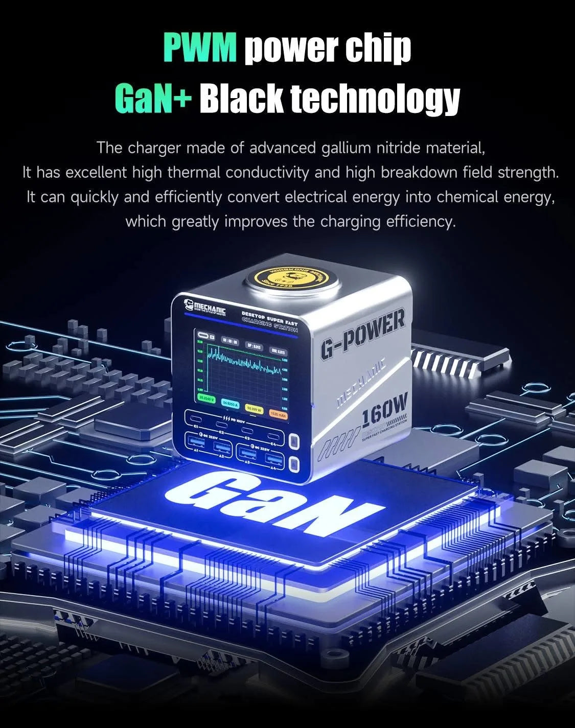 MECHANIC Smart Fast Charge 160W Multi-Line Combo supports charging multiple mobile phones at the same time