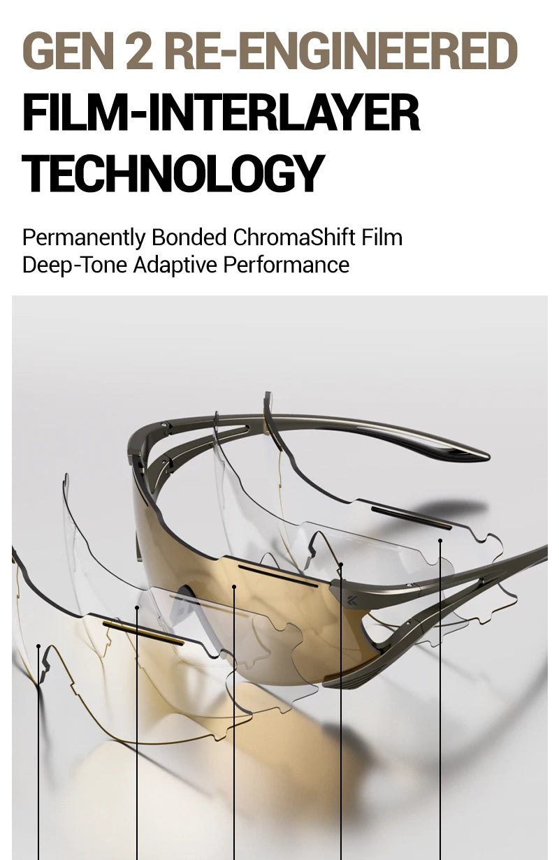 Kapvoe Cycling Sunglasses Photochromic Sports Eyewear UV400 Men MTB Eyewear Outdoor Running Goggles Hiking Sunglasses Sports