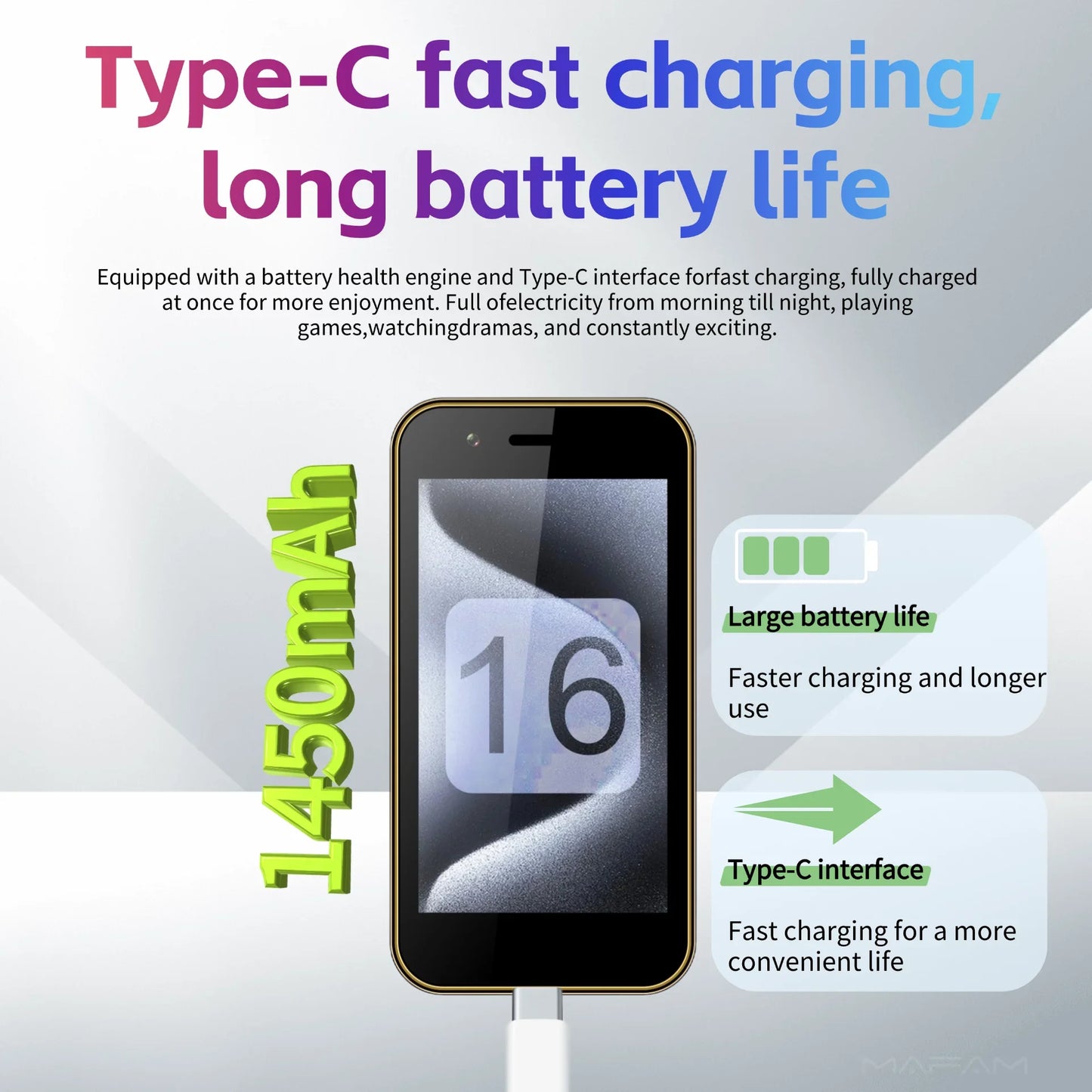 Mini Smart Phone For Kids In Low Price 3.0 Display With Play Store Hotspot Android 8.1 Portable Dual SIM Backup Student Phone