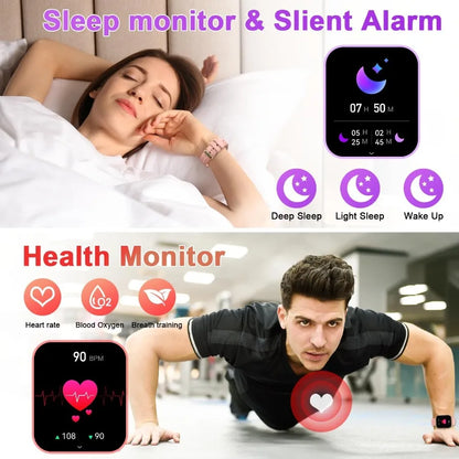 Smart Watch for Men Women Fitness: Running Smart Watches for Men Digital Mens Watches Make Answer Call Waterproof Smartwatch An