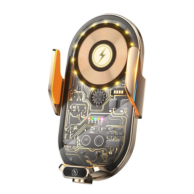 Smart Sensor Car Phone Wireless Charger 15W Fast Charging Auto-Clamping Car Phone Holder For IPhone And All Enable Android