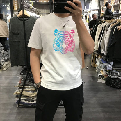 T Shirt for Men Man Tee Shirts Black 100% Cotton White Clothing Top Alphabet Streetwear O Neck Vintage Rock High Quality No Logo