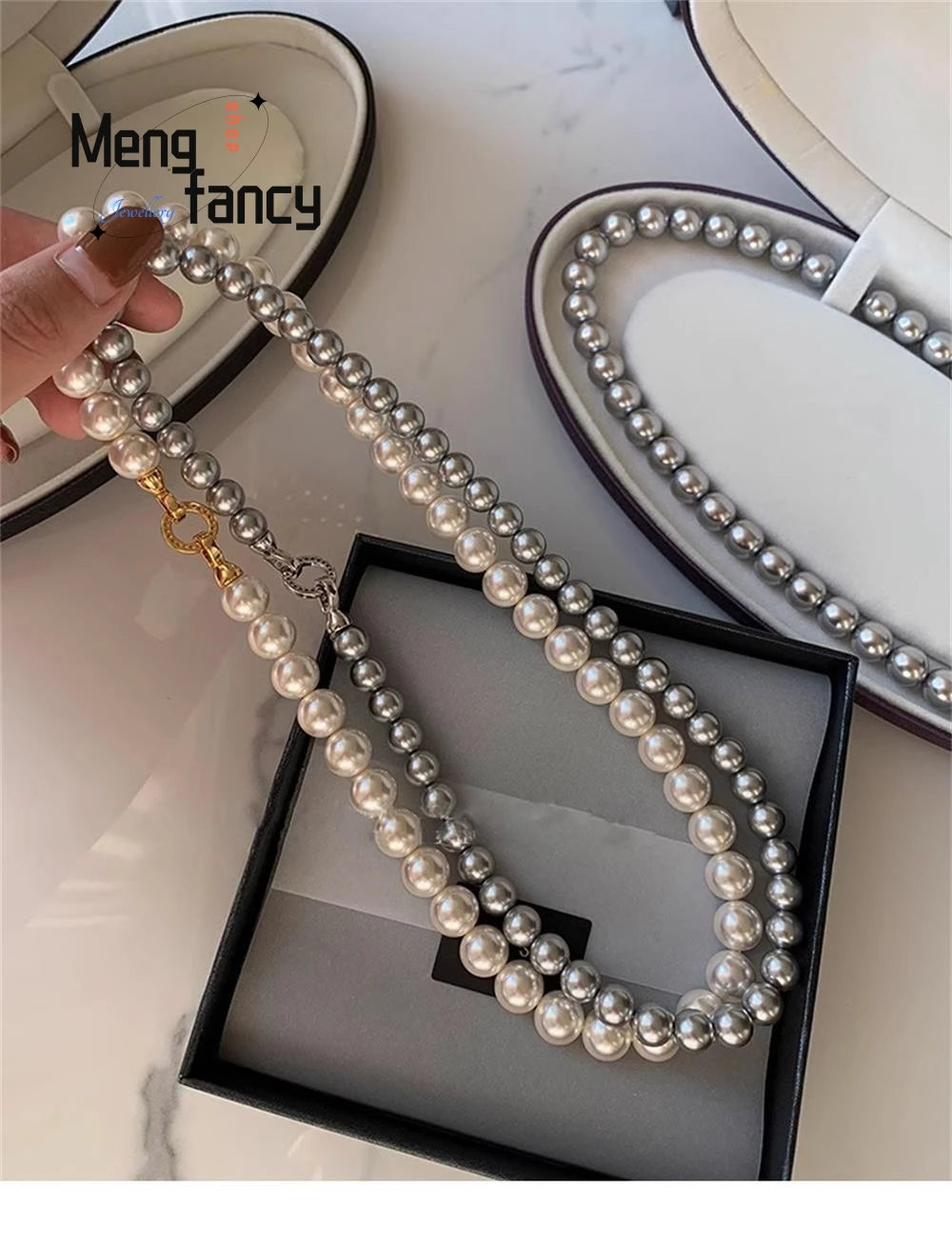 Natural Freshwater Pearl Necklace Simple Exquisite Elegant Luxury Fashion Fine Jewelry Sexy Young Girls High-grade Holiday Gifts