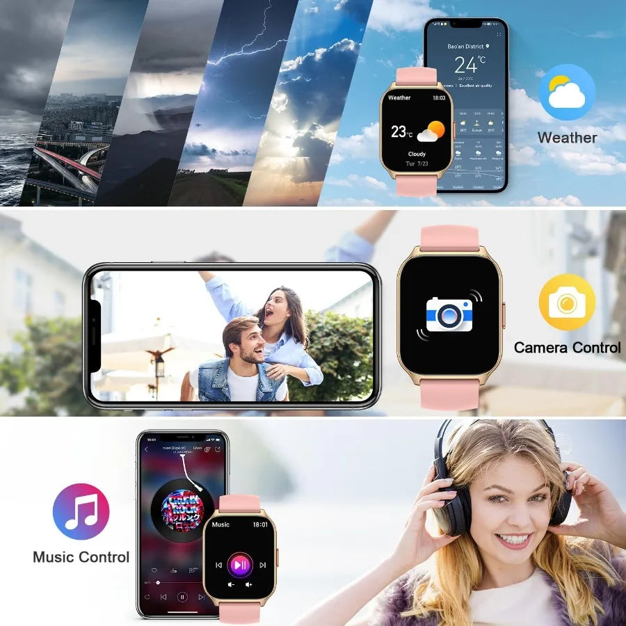 Smart Watch for Men Women Fitness: Running Smart Watches for Men Digital Mens Watches Make Answer Call Waterproof Smartwatch An