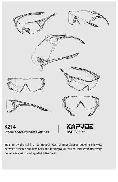 Kapvoe Cycling Sunglasses Photochromic Sports Eyewear UV400 Men MTB Eyewear Outdoor Running Goggles Hiking Sunglasses Sports